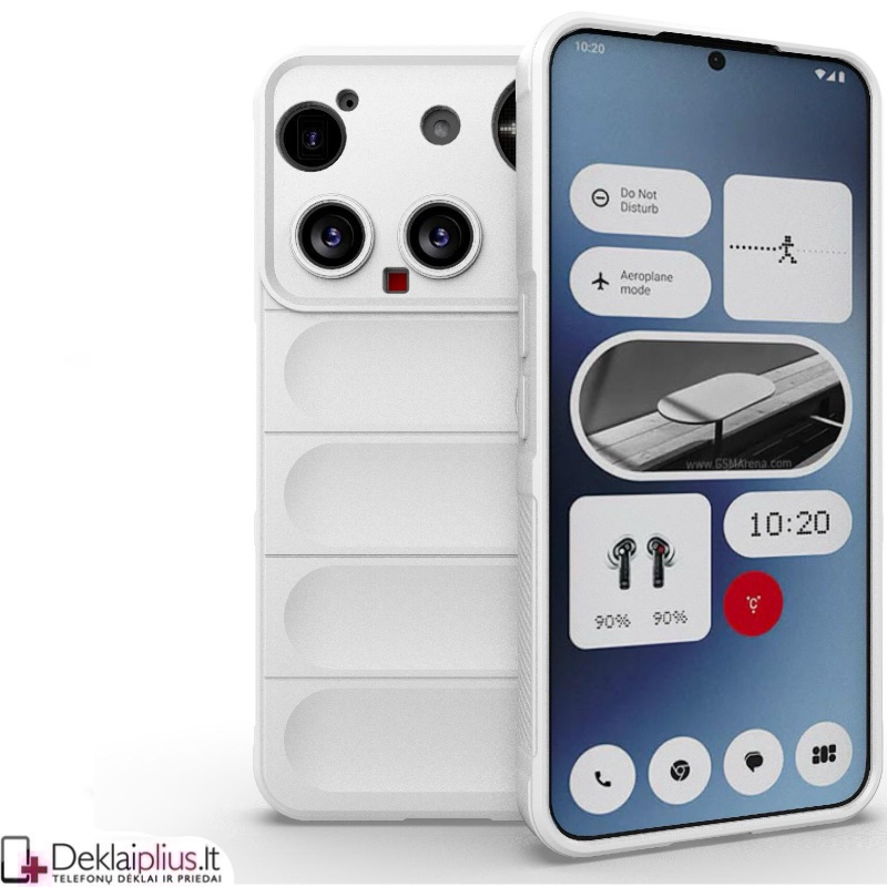 Magic Shield guminis dėklas su kameros apsauga - baltas (Nothing Phone 3) Magic Shield guminis dėklas su kameros apsauga - baltas (Nothing Phone 3)